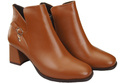 Women’s Ankle Boots ElitaBut 226 Genuine Leather, Insulated, Square Toe, Block Heel