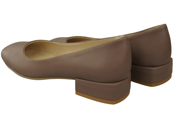 Comfortable Women's Shoes Flat Pumps, Natural Leather 204 ElitaBut