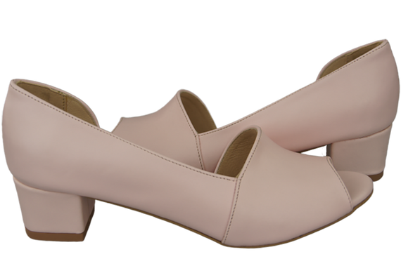 Obuwie Damskie Sandały Róż Pudrowy Skóra Naturalna 147 ElitaBut