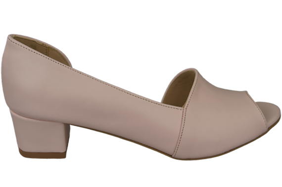 Obuwie Damskie Sandały Róż Pudrowy Skóra Naturalna 147 ElitaBut