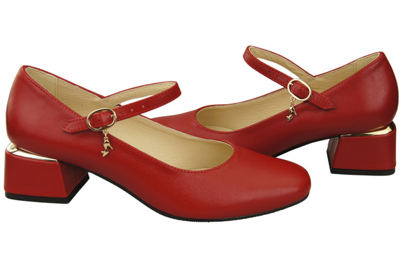 Women's shoes Pumps with a strap, natural leather 202 ElitaBut