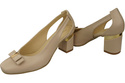 Shoes Women's pumps in Natural Leather with Decorative Heel 199 ElitaBut