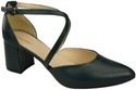 Elegant Leather Sandals with Open Sides on a Stable Heel 218 ElitaBut