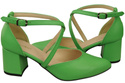 Elegant Leather Sandals with Open Sides on a Stable Heel 218 ElitaBut
