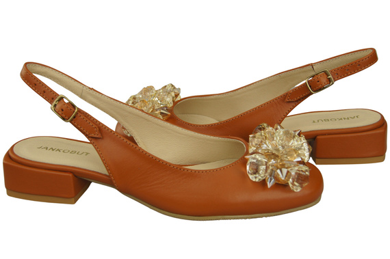 Women's Shoes Sandals with Crystals Natural Leather 215 ElitaBut