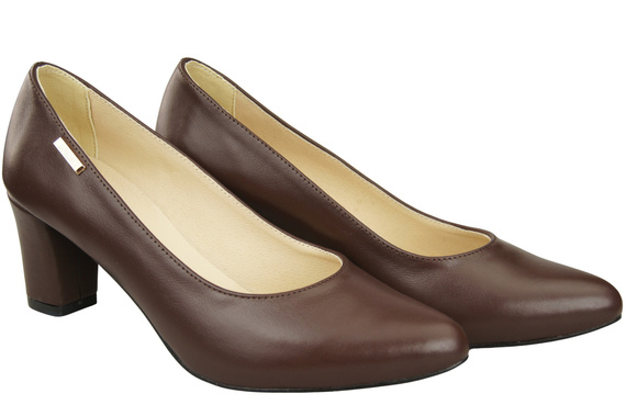 Classic Smooth Pumps Shoes Women's Black Natural Leather 213 ElitaBut