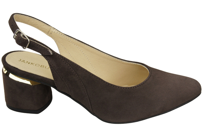 Sandały Damskie z Naturalnej Skóry Zamszowej Czekoladowe Elegancja i Komfort 196 Z ElitaBut