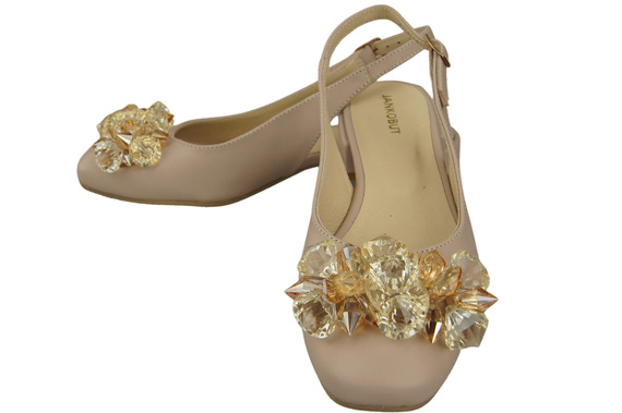 Women's Shoes Sandals with Crystals Natural Leather 215 ElitaBut