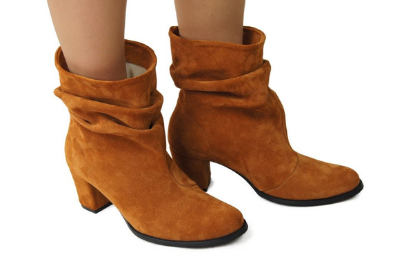 Obuwie Damskie Botki skóra naturalna Rude 986 ElitaBut