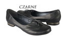 Obuwie Baleriny Damskie Skóra Naturalna Czarne 700 ElitaBut