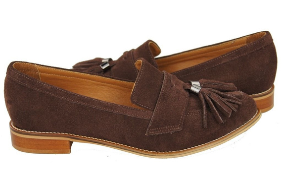 Shoes Women's loafers Natural Leather Velor 134 ElitaBut