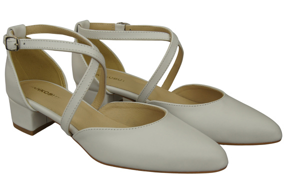 Women’s Leather Sandals with Straps Low Heel 223 ElitaBut