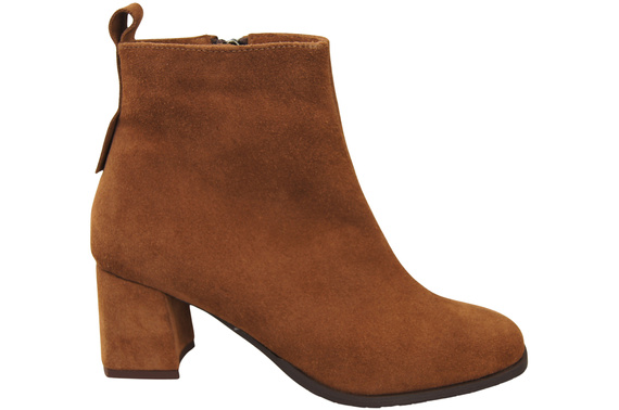 Women’s ankle boots in genuine suede leather, stable block heel, with zipper – 224 ElitaBut