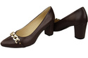 Classic Women's  Pumps Shoes made of Natural Leather with a Gold Decorative Chain 200 ElitaBut