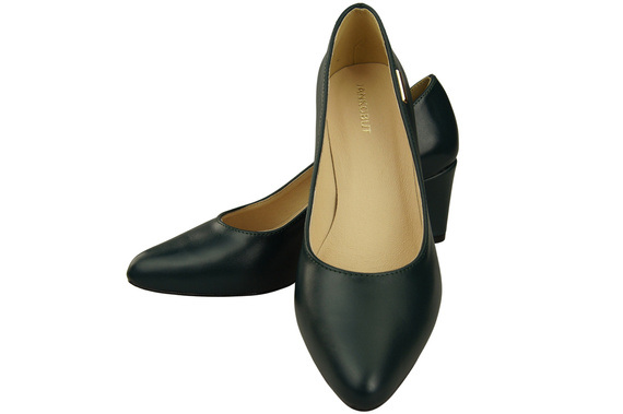 Classic Smooth Pumps Shoes Women's Black Natural Leather 213 ElitaBut