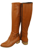 Women’s  leather boots, lined officer boots, flat 225 ElitaBut
