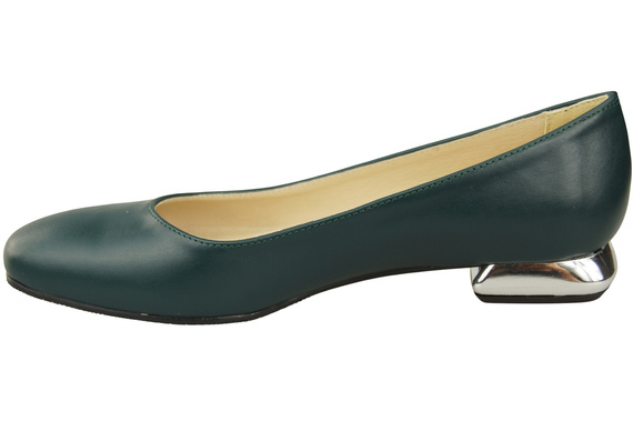 Flat Women's Shoes Pumps Decorative Heel Natural Leather 209 ElitaBut