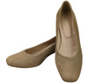 Comfortable Women's Shoes Pumps with Decorative Heel Natural Suede Leather 219 From ElitaBut