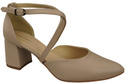 Elegant Leather Sandals with Open Sides on a Stable Heel 218 ElitaBut