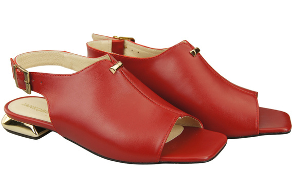 Comfortable Women's Shoes Sandals Flat Gold Heel Natural Leather 207 ElitaBut