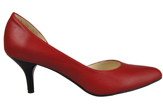 Obuwie Damskie Czółenka skóra naturalna Czerwone 900 ElitaBut