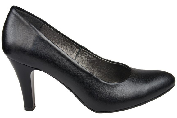 Obuwie Damskie Czółenka skóra naturalna Czarne 764 ElitaBut