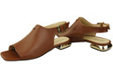 Comfortable Women's Shoes Sandals Flat Gold Heel Natural Leather 207 ElitaBut