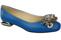 Women's Pumps with Crystals Flat Natural Leather 216 ElitaBut