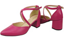 Elegant Leather Sandals with Open Sides on a Stable Heel 218 ElitaBut