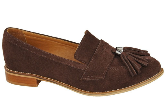 Shoes Women's loafers Natural Leather Velor 134 ElitaBut