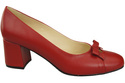 Women's Pumps with a Bow, Natural Leather and Low Heel 203 ElitaBut