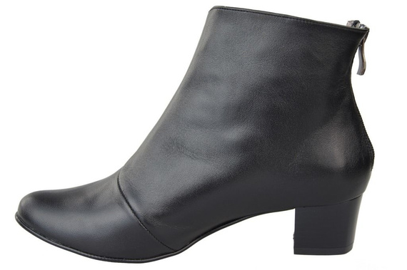 Obuwie Damskie Botki skóra naturalna Czarne 987 ElitaBut