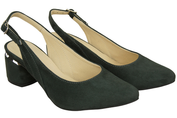 Sandały Damskie z Naturalnej Skóry Zamszowej Grafitowe Elegancja i Komfort 196 Z ElitaBut