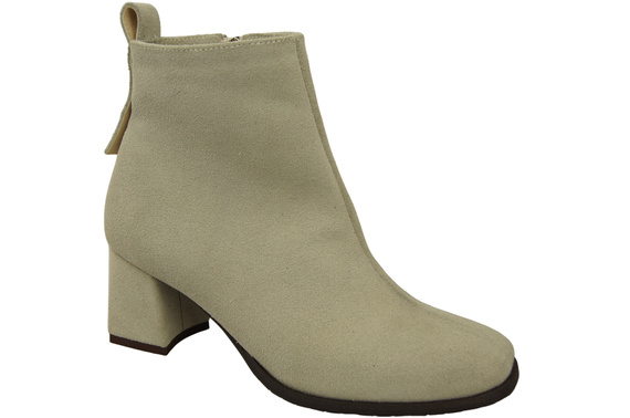Women’s ankle boots in genuine suede leather, stable block heel, with zipper – 224 ElitaBut