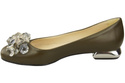 Women's Pumps with Crystals Flat Natural Leather 216 ElitaBut