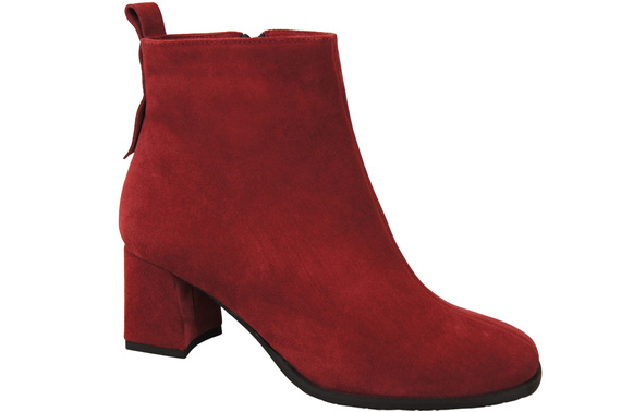 Women’s ankle boots in genuine suede leather, stable block heel, with zipper – 224 ElitaBut