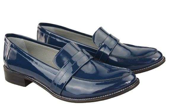 Shoes Women's loafers Natural leather lacquer 139 ElitaBut