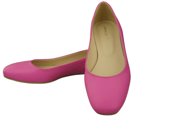 Flat Women's Shoes Pumps Decorative Heel Natural Leather 209 ElitaBut