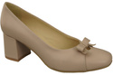 Women's Pumps with a Bow, Natural Leather and Low Heel 203 ElitaBut
