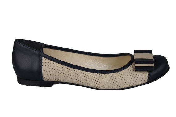 Women's Shoes Ballerinas Openwork Natural Leather 718 ElitaBut