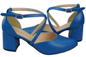 Elegant Leather Sandals with Open Sides on a Stable Heel 218 ElitaBut