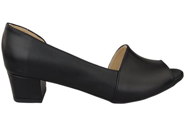 Obuwie Damskie Sandały Czarne Skóra Naturalna 147 ElitaBut