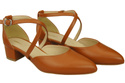 Women’s Leather Sandals  with Straps Low Heel 223 ElitaBut
