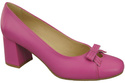 Women's Pumps with a Bow, Natural Leather and Low Heel 203 ElitaBut
