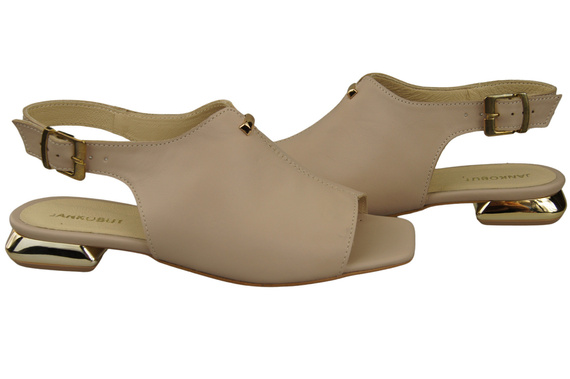 Comfortable Women's Shoes Sandals Flat Gold Heel Natural Leather 207 ElitaBut