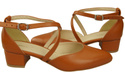 Women’s Leather Sandals  with Straps Low Heel 223 ElitaBut