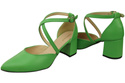 Elegant Leather Sandals with Open Sides on a Stable Heel 218 ElitaBut