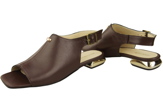 Comfortable Women's Shoes Sandals Flat Gold Heel Natural Leather 207 ElitaBut