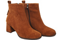 Women’s ankle boots in genuine suede leather, stable block heel, with zipper – 224 ElitaBut
