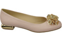 Women's Pumps with Crystals Flat Natural Leather 216 ElitaBut